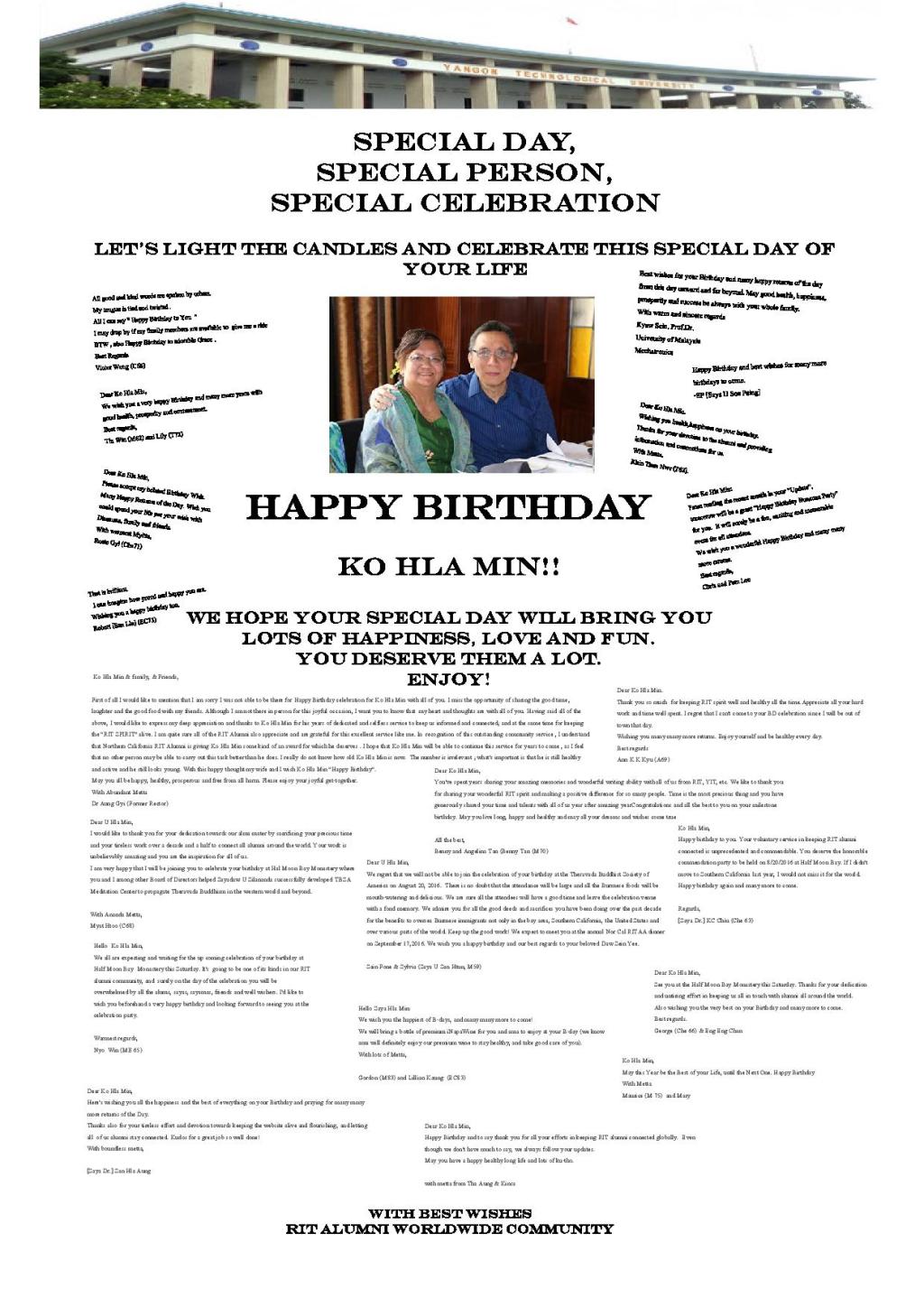 Celebration in August&nbsp;2016